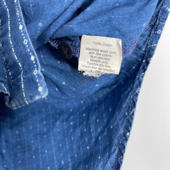 Madewell 100% Cotton Sleeveless Chambray Blouse Blue Women's Size XS - Picture 6 of 8